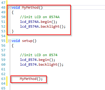 Extract Method in Visual Micro for Atmel Studio